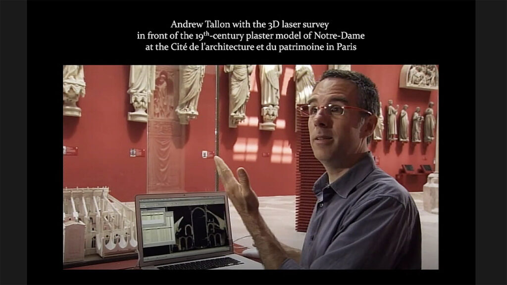 Skärmklipp från presentationen Documentation and the Restoration of Notre-Dame of Paris. CC BY Viktor Lindbäck